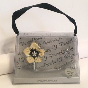 Sicura Handbag Hanger w/Genuine Crystals NIB
